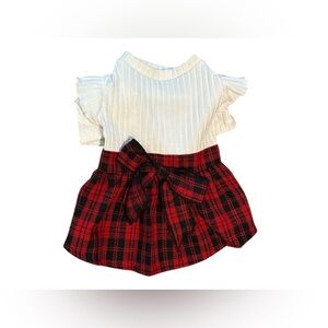 Plaid Dog Dress (S) Furbaby new